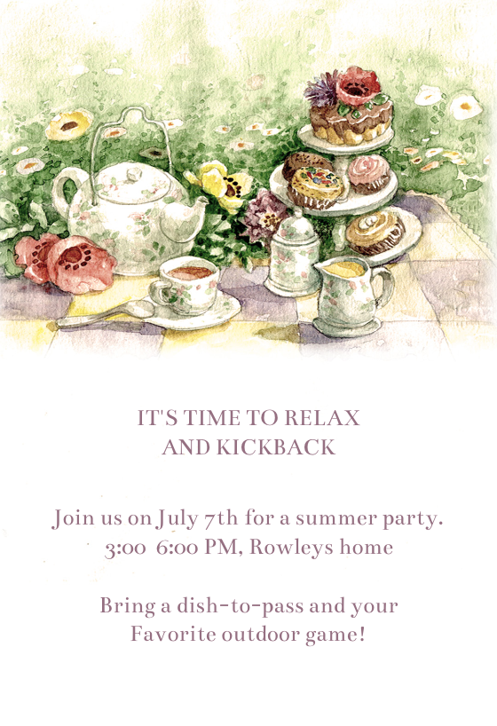 Printable Tea Party Invitation Wording